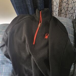 Spyder Black Core Sweater with Red Details